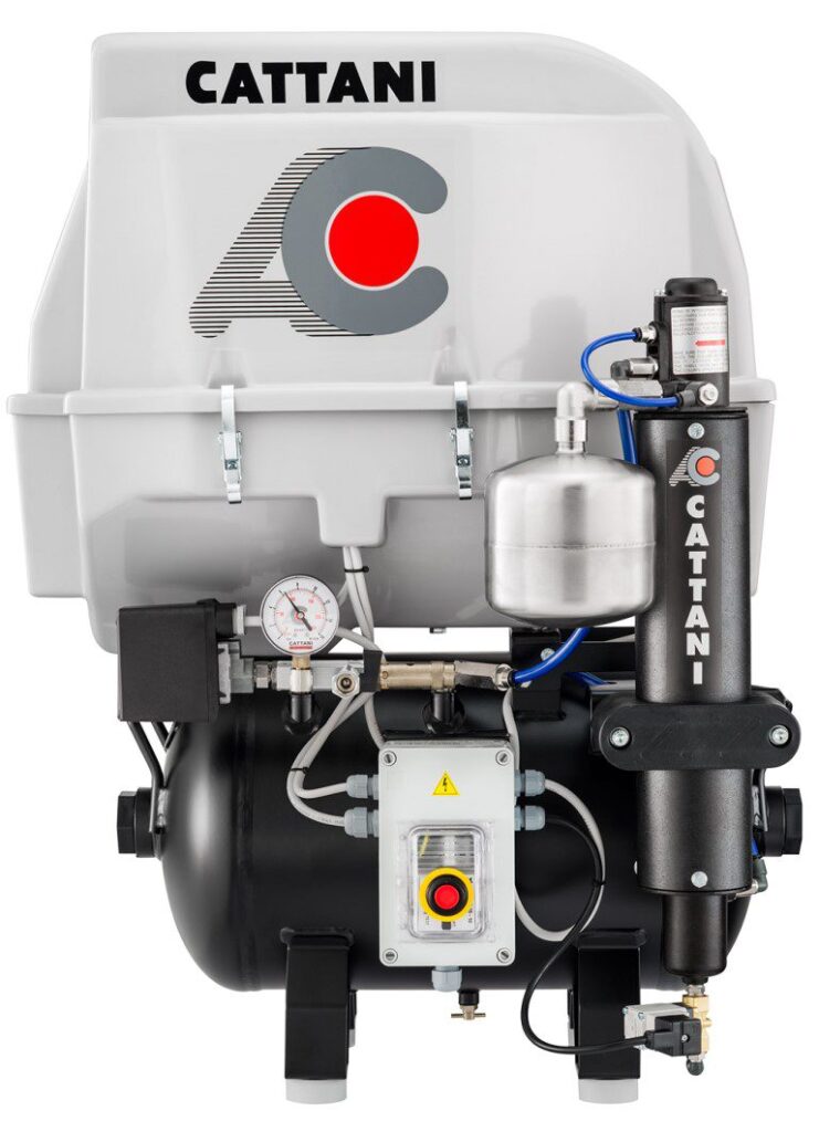 Cattani Kompressor AC100Q Mürasummutiga  2C230V / 013150 /